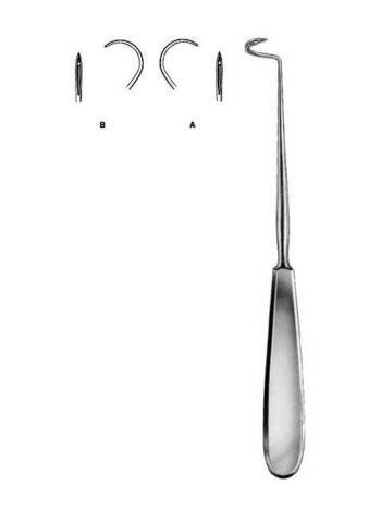Deschamps Ligature Needle sharp for right hand 20 cm