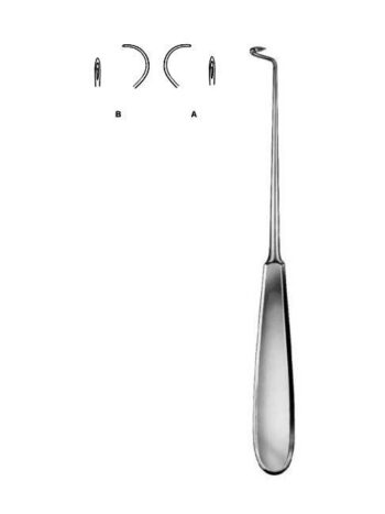 Deschamps Ligature Needle sharp for right hand 20cm