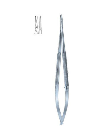Micro Scissors round handle diamond coated cutting edges blade length 10mm