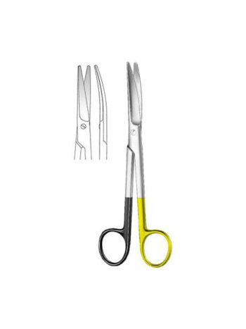 Ligature Scissors for synthetic suture material one toothed cutting edge