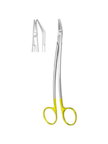Dean Tonsil Scissors one toothed cutting edge S-shaped