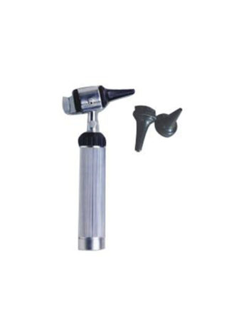 Otoscope Pin contact / Screw fitting, brass chorme plated, double lens (lens- x1 & lens x 4)