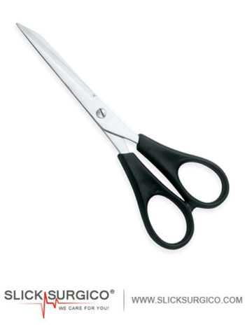 Household Scissors With Black Plastic Handle