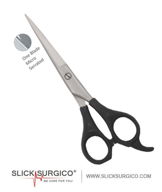 Theo Silverston Barber Scissor One Blade Micro Serrated